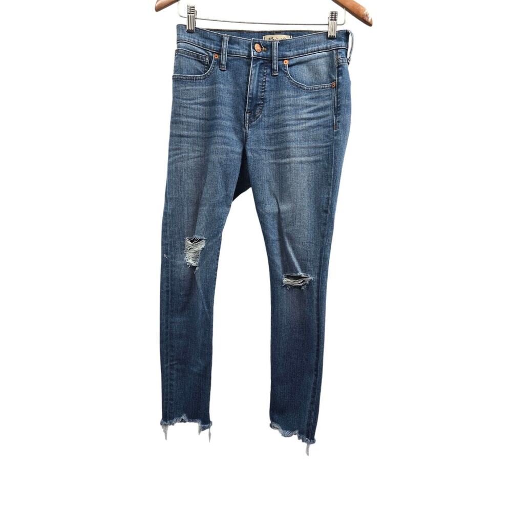 Madewell Jeans Women 27 Blue Skinny 27P Wash High Rise Stretch Capsule Timeless
